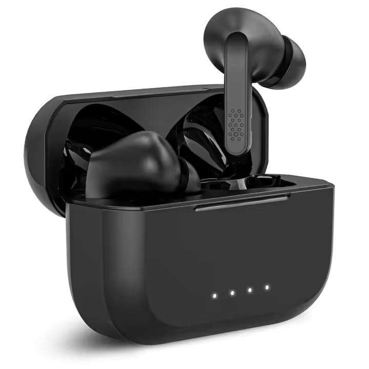 Auriculares inalámbricos Bluetooth Pantalla LED HiFi Estéreo Impermeable Auriculares intrauditivos con micrófono para iPhone/Samsung/Android (Negro) - 1
