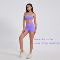 Sujetador De Fitness Para Mujer En Color Sólido Soporte Alto Con Push up Y Padded Espalda Cruzada Hollow Para Yoga Y Gimnasio Deporte Top Tensión Alta Absorbedora De Choque - details 1