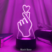 Lámpara Nocturna LED 3D Para Niños Luz De Noche Creativa Para Mesa Lámpara De Cama Romántica Decoración De Hogar Regalo Para Niña - details 3