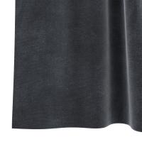Cortinas Opacas vidaXL con Lazos de Colgar 2 pcs Gris Oscuro Terciopelo - details 4