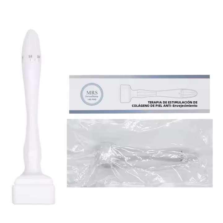 2/4PCS Estampador De Agujas De Cabello Para El Crecimiento Del Vello Facial Y Corporal Micro Derma Stamp Ajustable Para El Cuidado Del Cabello Y La Piel En Casa - 1