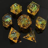 Juego De 7 Dados De Resina En Formas Poliedras Multicolor Para Juegos De Mesa Y Decoración Del Hogar Juguete De Rol Para Niños Y Adultos - details 11