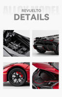 Modelo De Coche De Escala 1:24 Lamborghini Revuelto En Aleación Con Sonido Y Luz Vehículo Diecast De Metal Para Colección Y Juguetes Para Niños - details 10