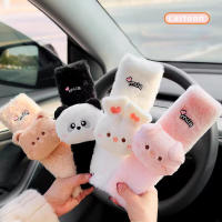 1pc ProteCTOR DE CINTURÓN DE SEGURIDAD COJIN DE HombRO De OVEJA RABIA DISEño DE Oso Dibujos ANIMados Felpa Suave Universal Para Coche - details 0