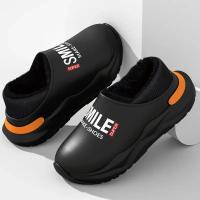 Zapatillas De Invierno Para Hombre Con Lining De Peluche Zapatos De Interior De Algodón Antideslizantes Resistentes Al Agua Plataforma Concisa Para Uso Doméstico Y Externo - details 17