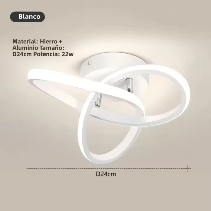 Lámpara De Techo LED Nórdica Para Pasillo Corredor Blanco Negro Iluminación Interior Para Dormitorio Habitación AC85-265V - 1