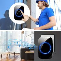 Timbre Inalámbrico Para Puerta De Casa Inteligente Con Melodías De Bienvenida, Kit De Campana Con LED Y Alarma De Seguridad Intermitente Para La Casa - details 1