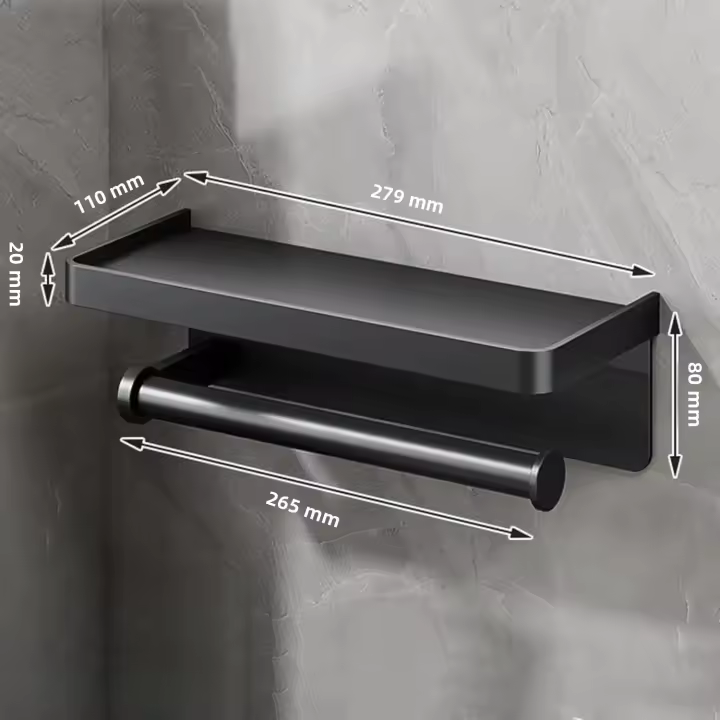 Soporte De Papel De Cocina Y Baño Montado En La Pared Organizador De Cocina Para Papel De Cocina Accesorio De Cocina Práctico - 1