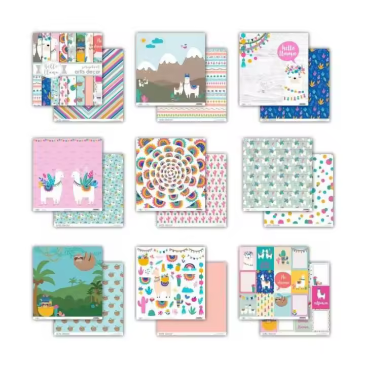 Artis Decor                         PAPEL SCRAP ARTIS DECOR HELLO LLAMA 16 HOJAS - 1