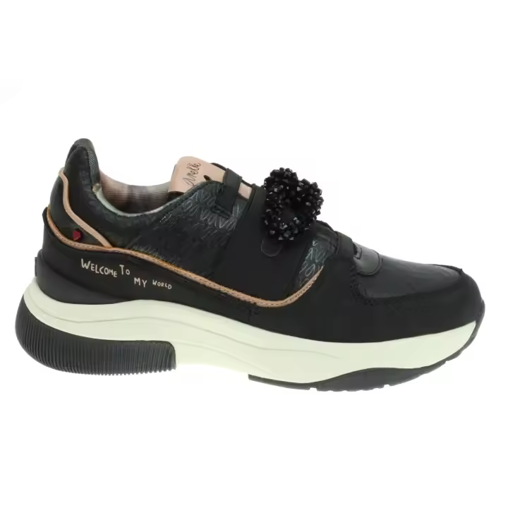 Anekke mod. 39370-51 - Sneakers con pedreria ajuste elastico y piso bicolor - 1