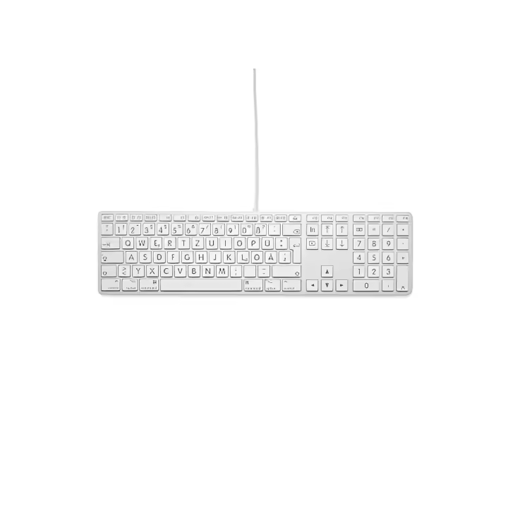 Lmp Teclado USB Grande con Fuente Grande y Cubierta Superior de Aluminio - 110 Teclas - 2 Puertos USB - Alemán - 1