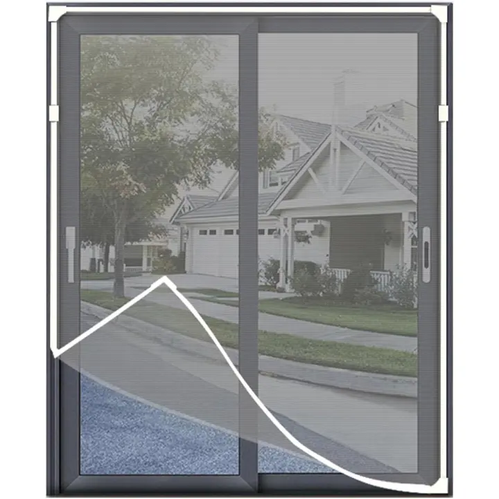 Magnetic mosquito net for windows with fireproof fiberglass mesh, adjustable magnetic frame up to 100x120  and 150x180 - 1