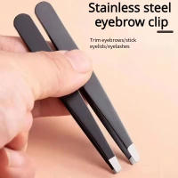 Pinzas Para Cejas De Acero Inoxidable Herramienta De Eliminación De Pelo Y Modelado Precisa Para Mujeres Y Hombres Agarre Duradero Y Cómodo - details 0