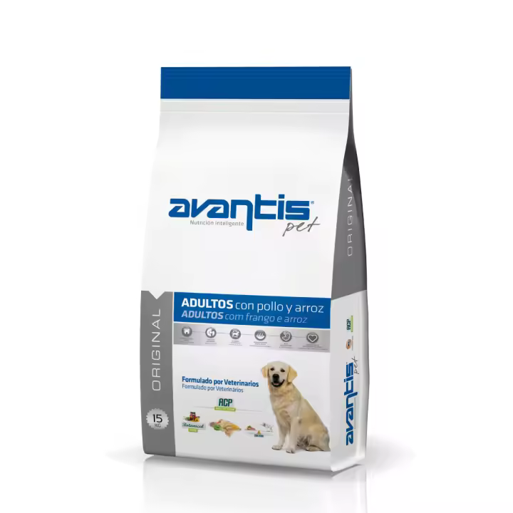 Avantis Pet Original - Pienso para Perros Adultos de Razas Medianas y Grandes - 3 kg - Comida 100% Completa y Equilibrada - Altamente Nutricional con Pollo y Arroz - 1