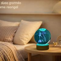 Lámpara De Noche De Cristal Con Grabado Láser 3D Ballet Wonderland Decoración Moderna De Vidrio Pulido Para Navidad Y Halloween - details 4