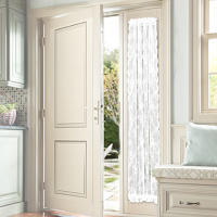 Cortinas De Puerta Transparentes Voile Floral Cortinas De Ventana Modernas Cortina De Puerta Semi-Translúcida Con Bolsa De Rodillo - details 15