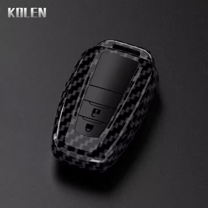 Carcasa De Llave De Coche En Fibra De Carbono ABS Para Toyota Prius Camry Corolla CHR C-HR RAV4 Land Cruiser Prado Accesorios De Protector - 1