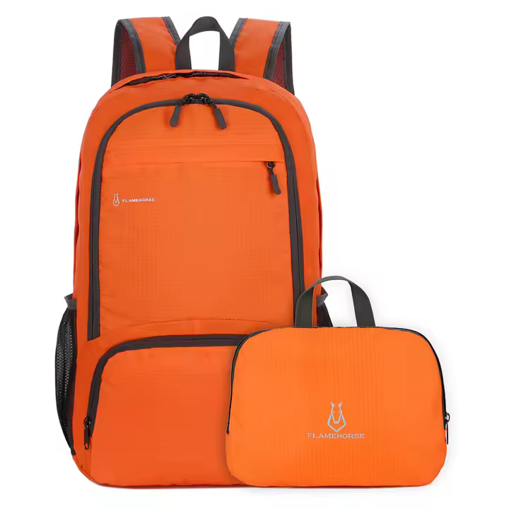 Mochila Plegable Ligera Impermeable Para Hombres Y Mujeres Mochila Portátil De Viaje Y Senderismo Multifuncional De Nylon - 1