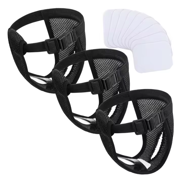 Pañales de 3 piezas para perro, con 9 almohadillas de algodón, pantalones protectores lavables para hembras, L - 1