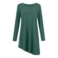 Vestido De Mujer Casual Otoño Elegante Con Botones Color Sólido Largo Manga Vestido De Fiesta Polyester Cuello O Antiguo - details 16