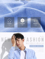Camisa De Oxford Para Hombre Algodón Antirroto Sin Planchar Estilo Casual Ajustada Para Negocios Y Sociales Con Solapas Y Manga Larga - details 2