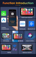 JMCQ Pantalla Inteligente Para Coche Con Carplay Y Android Auto Multimedia Reproductor De Vídeo Estéreo Sin Cable Para Apple Y Android - details 1