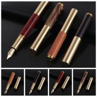 Mini Pluma De Madera De Bolsillo Pluma De Tinta Metálica Para Negocios Y Escuela Suministros De Escritura Portátil Regalo Estilo De Oficina - details 12