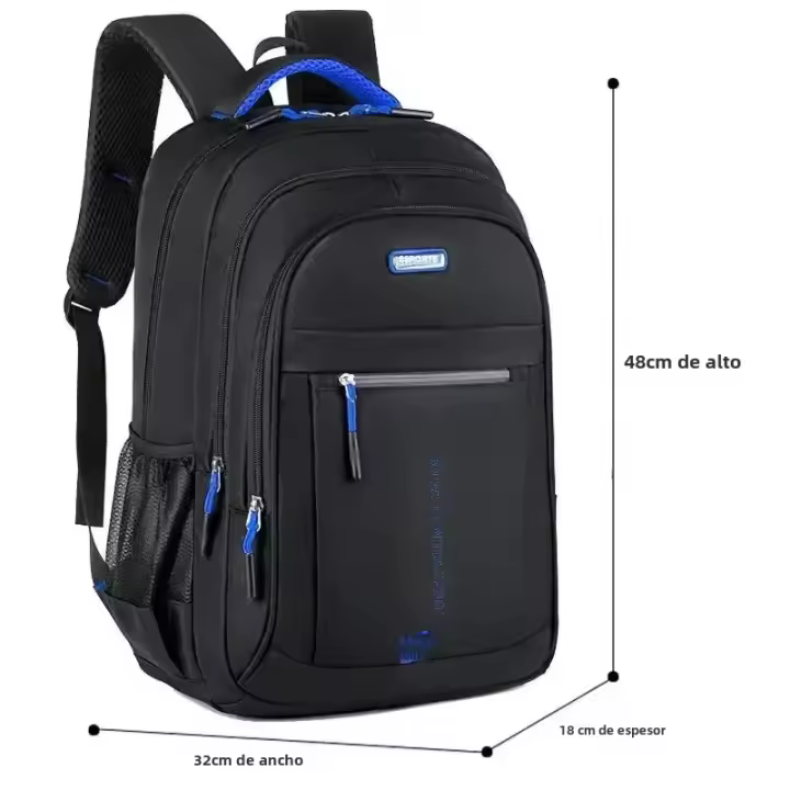 Mochila Oxford impermeable para hombre, bolsa de ordenador de negocios, mochila de viaje informal, mochila escolar para estudiantes de secundaria SO - 1