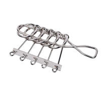 Juego De Resolución De Problemas IQ Metal Wire Puzzle Con Cinco Anillos Juguete Educativo Para Niños Y Adultos Desbloqueo Luban - details 3