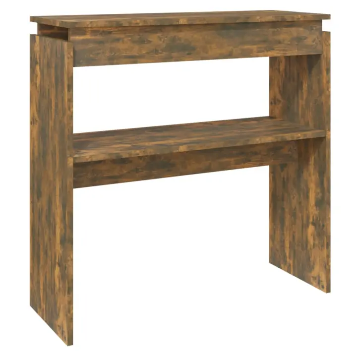 vidaXL Mesa consola madera de ingeniería 80x30x80 cm Blanco, Negro, Roble Sonoma Mesa de sofá Mesa de Entrada para Salón Consola de Entrada Mueble Recibidor Mesita Mesa auxiliar Salon - 1