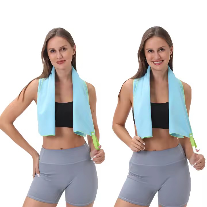 Toalla deportiva de polar de doble cara de secado rápido, ligera y de lujo, ideal para secar el sudor en el gimnasio o en el yoga. - 1