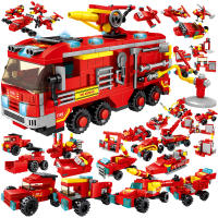 Bloques De Construcción ToylinX Estación De Bomberos Para Niños Camión Y Helicóptero De Incendio Juguetes Educativos Para Niños - details 2