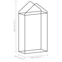 vidaXL Invernadero con estructura de acero 0,5 m² 1x0,5x1,9 m - details 7