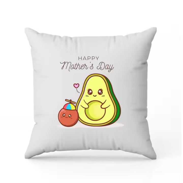 Cojín Haruhana Mamá Aguacate con Relleno 40x40 Cm - Rg. Día de la Madre Navidad Cumpleaños Reyes Magos Aniversario - 1