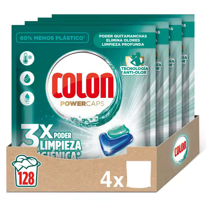 Colon - Detergente para la Ropa 128 Cápsulas, Vanish Advanced, Higiene Advanced y Nenuco. Formato 4x32 uds. - 1