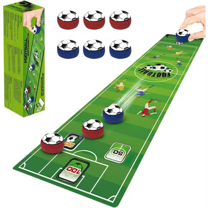 Juego de mesa para fiestas familiares, juegos de mesa de futbolín, juego de curling de mesa, tejos de mesa multifunción, interacción familiar en interiores - 1