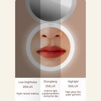 Espejo De Maquillaje Portátil Con Luz LED Y Aumento De 10x Plegable Recargable Compacto Para Bolso Y Bolsillo - details 4