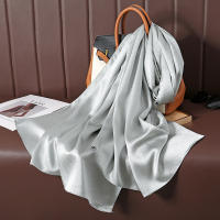 Pañuelo De Seda Lujoso Para Mujer En Color Sólido Moda Comodidad Y Versatilidad Shawl Muffler Neckerchief Bandanna Para Exterior - details 30