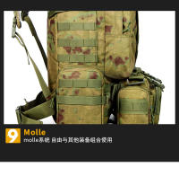 Mochila táctica de camping de gran capacidad con hebilla de color a juego, de tela Oxford, para exteriores, de camuflaje militar, para montañismo - details 15