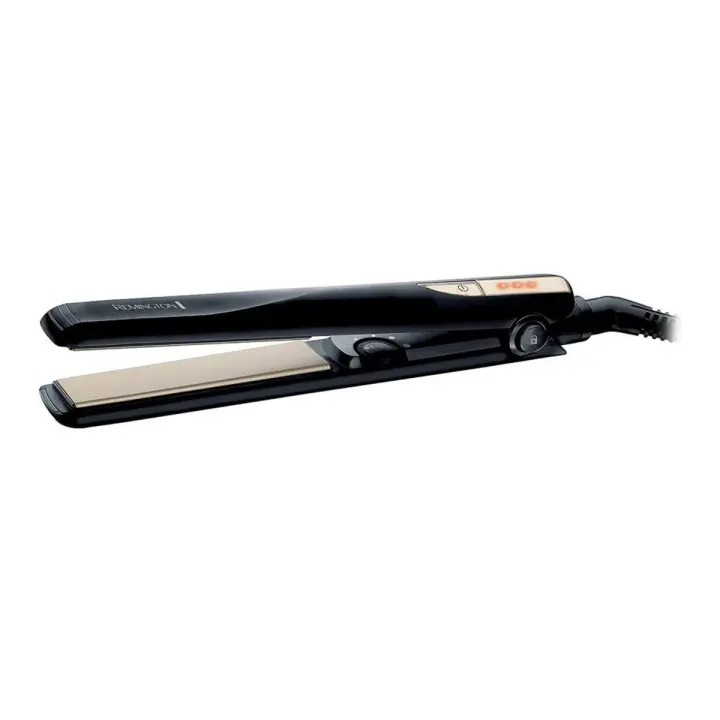 Remington Plancha de Pelo Cerámica Straight, placas extralargas, revestimiento de cerámica, temperatura hasta 230°C, calentamiento 30s, S1005 - 1
