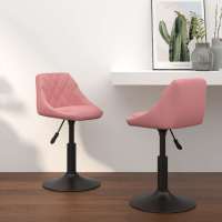 vidaXL Sillas de comedor giratorias 2 uds de terciopelo en color Gris claro/Rojo vino tinto/Azul y más | cómodas modernas ergonómicas para comedor cocina salón hogar - details 3