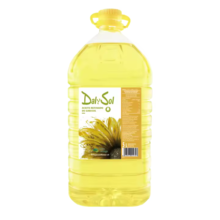 Aceite Refinado de Girasol DALYSOL  Garrafa Pet Transparente  Asa Amarilla  5 Litros - 1