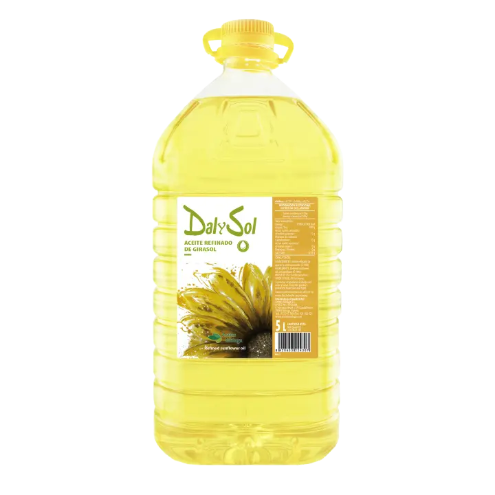 Aceite Refinado de Girasol DALYSOL  Garrafa Pet Transparente  Asa Amarilla  5 Litros - 1