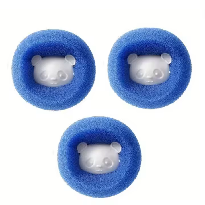 3pc/6pcs Pelota De Eliminación De Pelo Para Máquina De Lavar Y Secadora Reciclable Reduce Arrugas Ahorra Tiempo De Secado Gratis Elimina Pelo De Mascotas Y Ropa - 1
