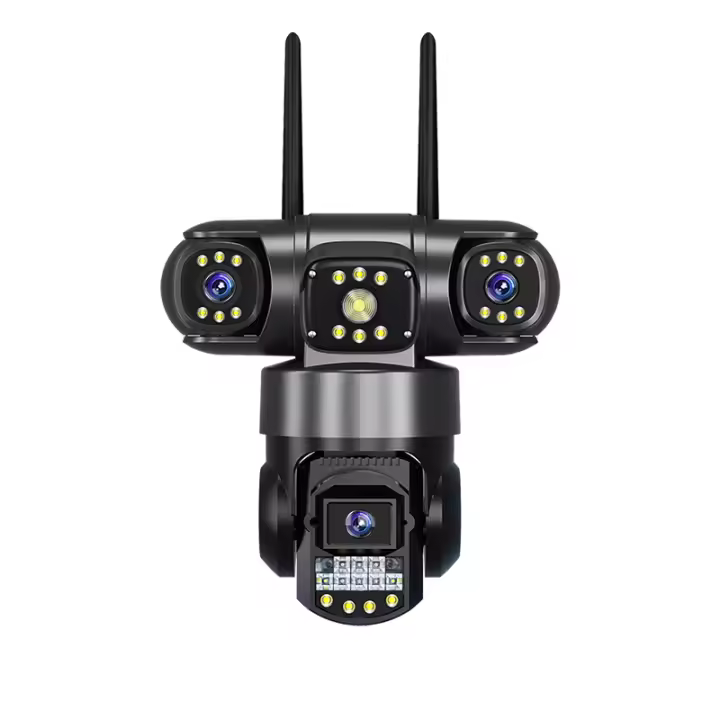 Cámara De Seguridad IP 3 Lentes Wifi 4G SIM Tarjeta Wireless Monitor 360 Grados Exterior Impermeable CCTV Doméstico Vigilancia - 1