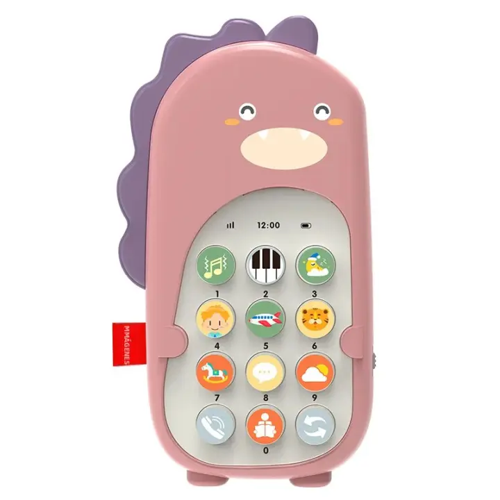 Juguete Educativo Infantil Dinosaurio De Música Y Cartoon Teléfono Soothe Dormir Niños Regalos Simulación Instrumento De Plástico ABS - 1