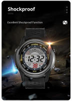Reloj Deportivo Para Hombre Synoke Resistente Al Choque Pantalla LED Reloj Militar Impermeable 5Bar Con Alarma Y Cronómetro Diseño Delgado - details 7