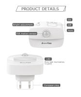Lámpara Nocturna LED Con Sensor De Movimiento PIR Enchufe Europeo Y Estadounidense 110V 220V Baterías AAA Para Dormitorio Baño Pasillo Armario - details 11