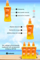 Babaria Pack 3x Spray Aqua Bifásica SPF30 UV: Spray Protector Bifásico SPF30 con Acelerador del Bronceado 200 ml - details 0