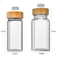Botella De Condimentos De Madera De Bambú 120ml Con Tapa Cuadrada De 4oz Juego De Pimienta Con Agujero Jarra De Polvo Moderna Sin Químicos Originales En China - details 7